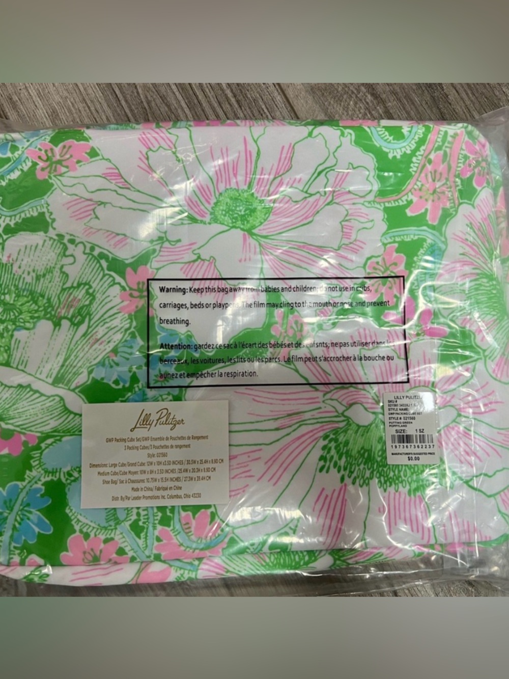 NWT Lilly Pulitzer Rolling Suitcase, Garment Bag, Packing Cubes - Luggage Set - Picture 10 of 10